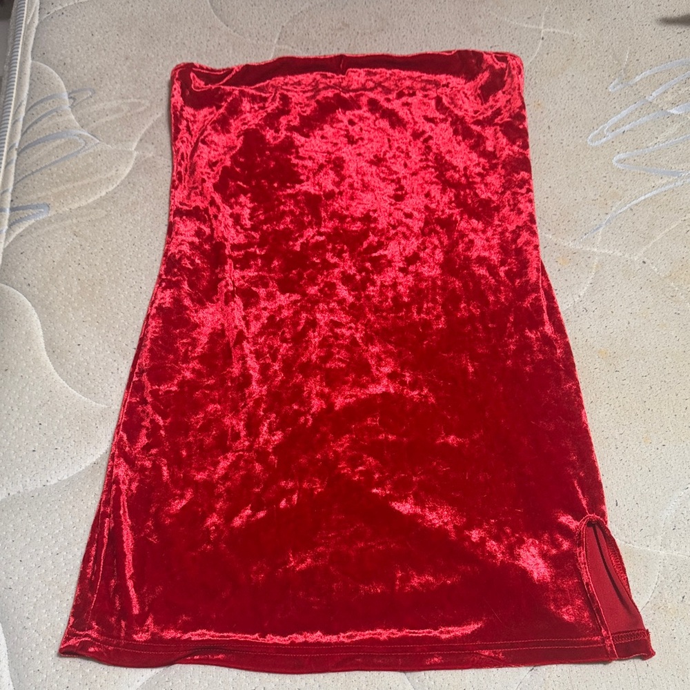 Red Strapless Dress